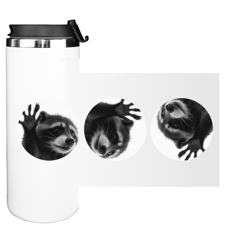 Water Bottle on Tumbler - Dancing Raccoon from Tiktok - Mfest