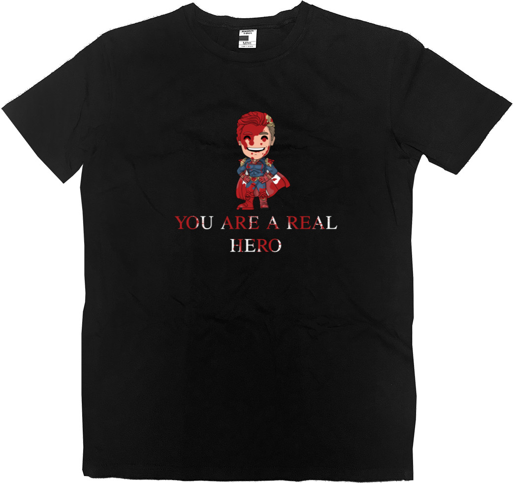 Men’s Premium T-Shirt - YOU A REAL HERO | HOMELANDER | ПАТРІОТ - Mfest