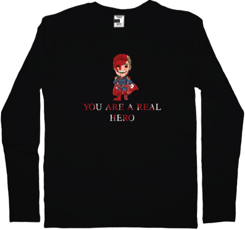 Kids' Longsleeve Shirt - YOU A REAL HERO | HOMELANDER | ПАТРІОТ - Mfest