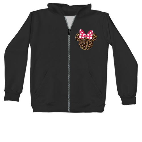 Unisex Zip-through Hoodie - Leopard Mickey - Mfest