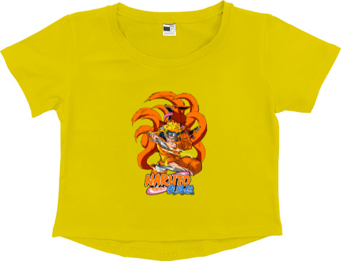 Women's Cropped Premium T-Shirt - NARUTO AND KURAMA 2 - Mfest