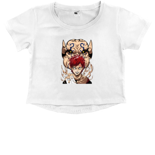 Kids' Premium Cropped T-Shirt - GAARA (FACE) - Mfest