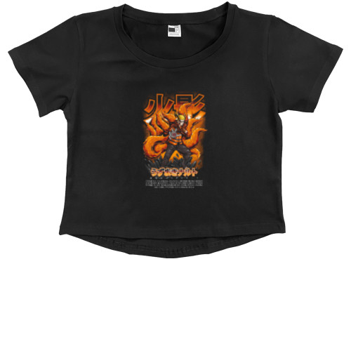 Kids' Premium Cropped T-Shirt - NARUTO KURAMA MOD - Mfest