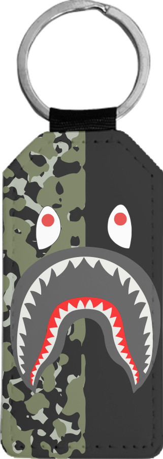 Брелок прямоугольный - Bape shark  - Mfest