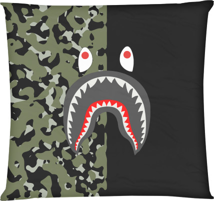 Подушка квадратная - Bape shark  - Mfest