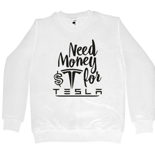 Women's Premium Sweatshirt - Need Money for TESLA - Mfest