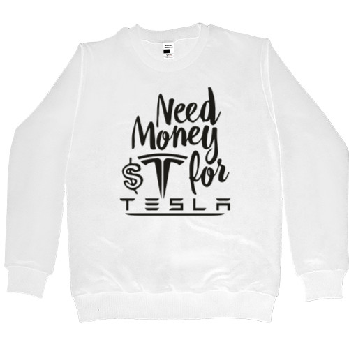 Men’s Premium Sweatshirt - Need Money for TESLA - Mfest