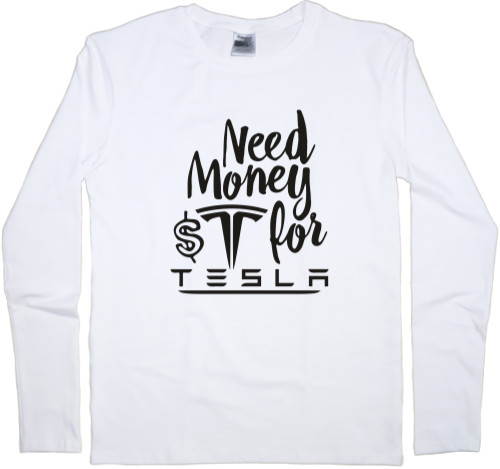 Kids' Longsleeve Shirt - Need Money for TESLA - Mfest