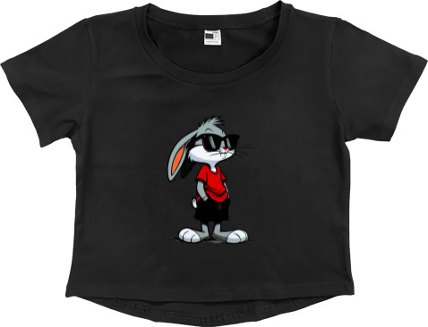 Women's Cropped Premium T-Shirt - Bunny - Mfest