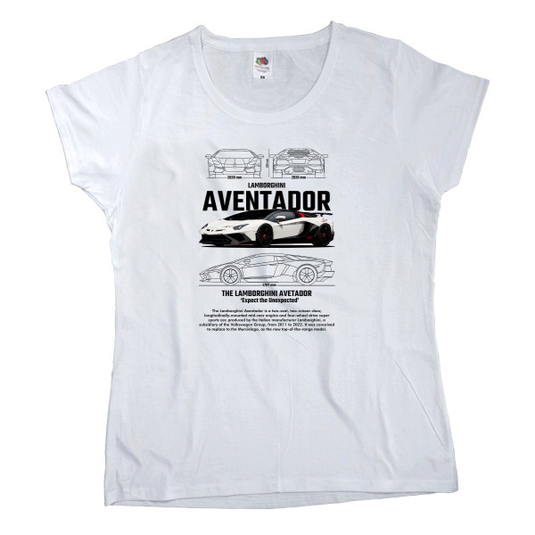 Women's T-shirt Fruit of the loom - Lamborghini Aventador - Mfest