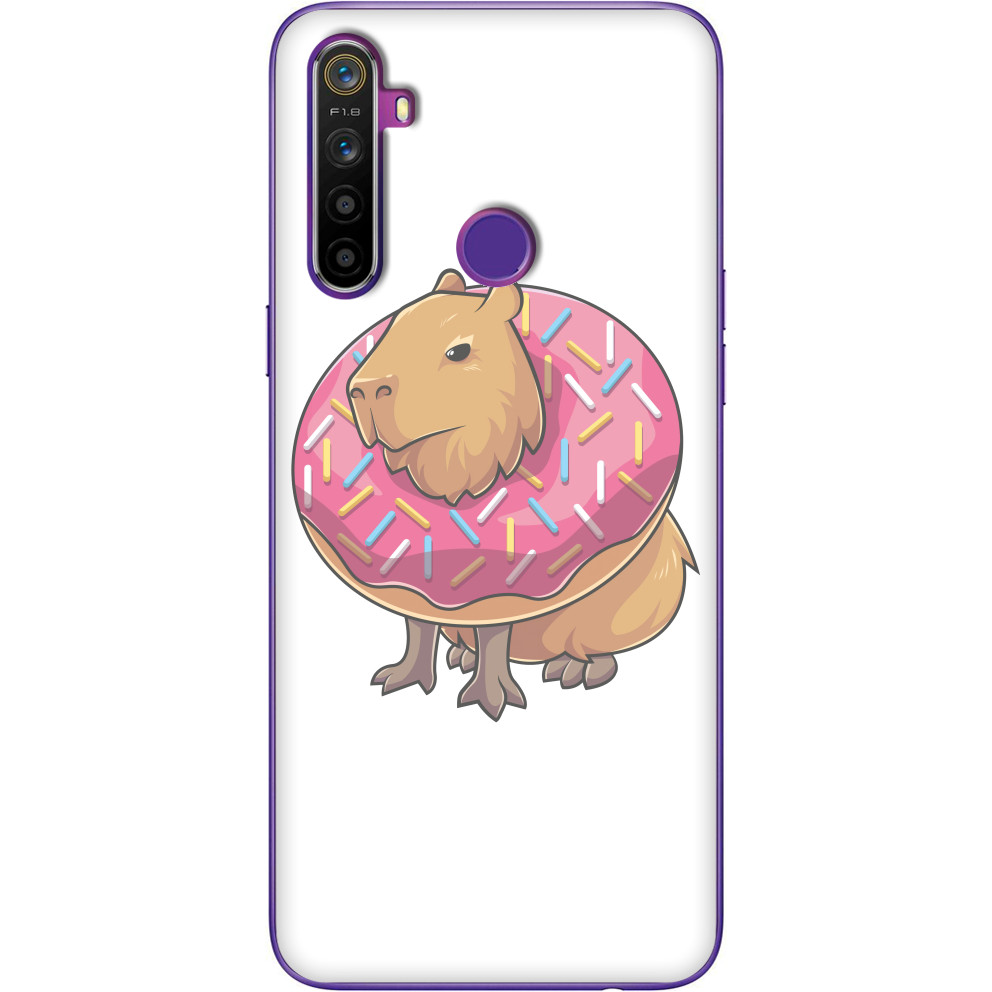 Чехол Realme - Capybara and donut - Mfest