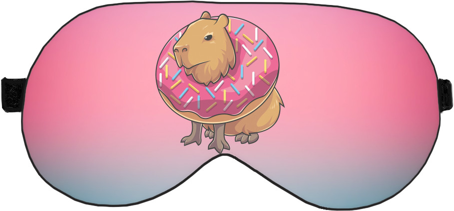 Sleep Mask 3D - Capybara and donut - Mfest