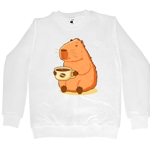 Capybara with coffee