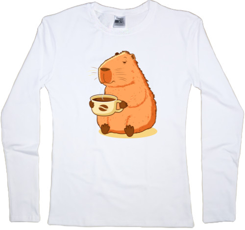 Capybara with coffee