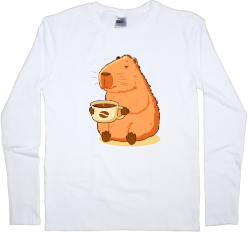 Capybara with coffee