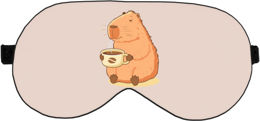 Capybara with coffee