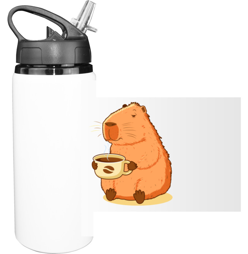 Capybara with coffee