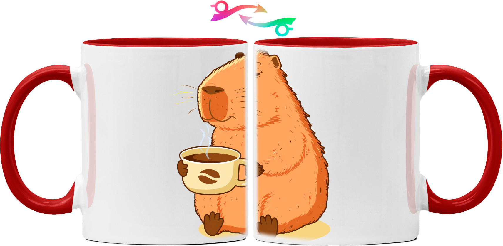 Capybara with coffee