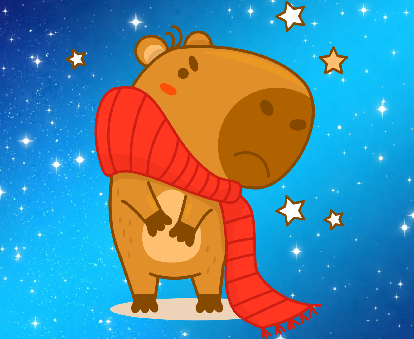 Mouse Pad - Capybara in a scarf - Mfest