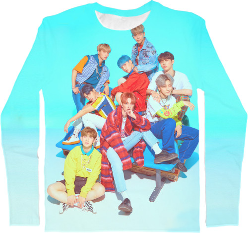 Men's Longsleeve Shirt 3D - Ateez - Mfest