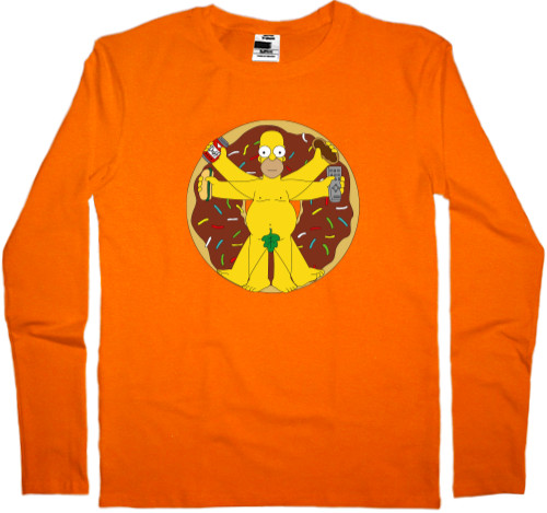 Men's Longsleeve Shirt - Naked Homer Simpson - Mfest