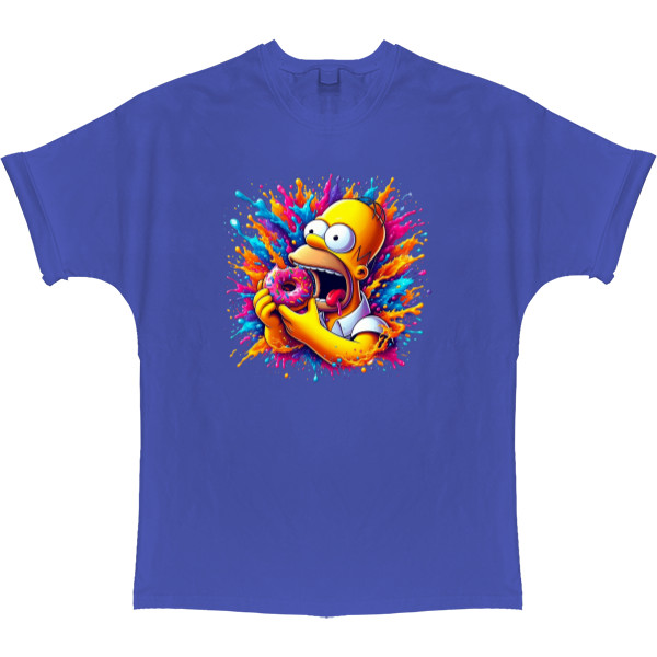 T-shirt Oversize - Homer in splashes - Mfest