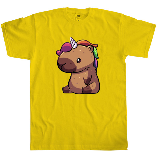 Men's T-Shirt Fruit of the loom - Capybara unicorn - Mfest