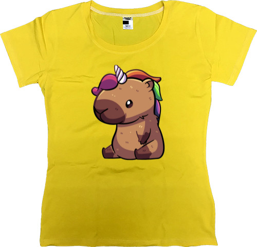 Women's Premium T-Shirt - Capybara unicorn - Mfest