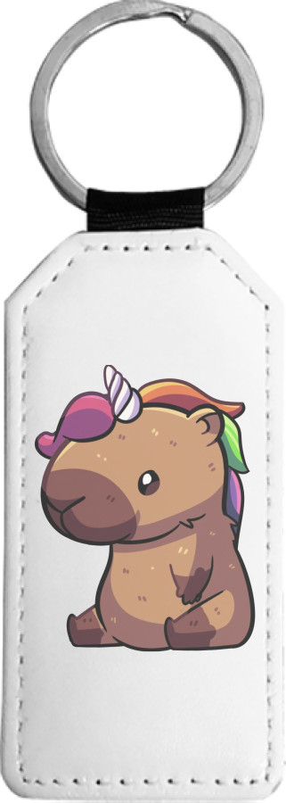 Rectangular Keychain - Capybara unicorn - Mfest