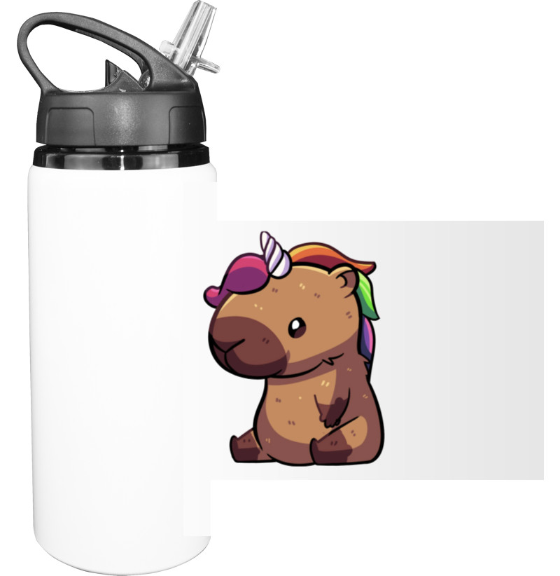 Sport Water Bottle - Capybara unicorn - Mfest