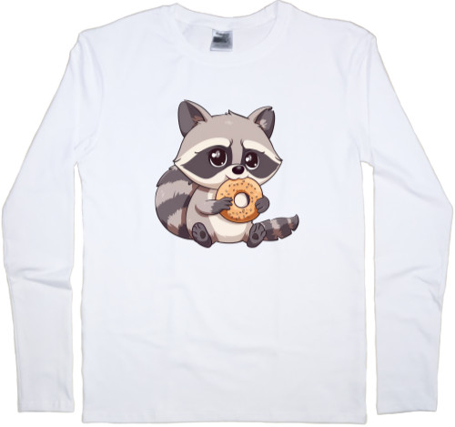 Kids' Longsleeve Shirt - Cute raccoon - Mfest