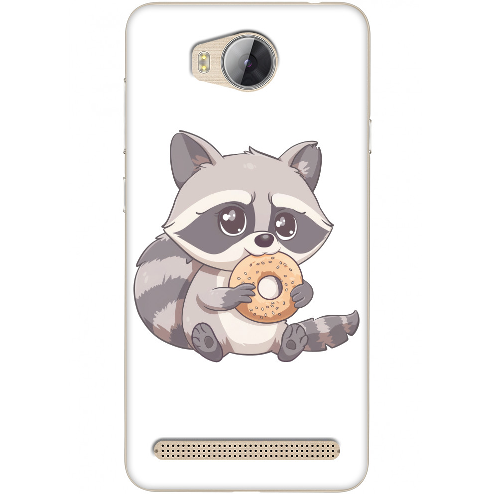 Чехол Huawei - Cute raccoon - Mfest