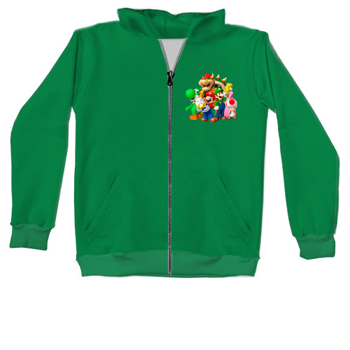 Unisex Zip-through Hoodie - Mario - Mfest