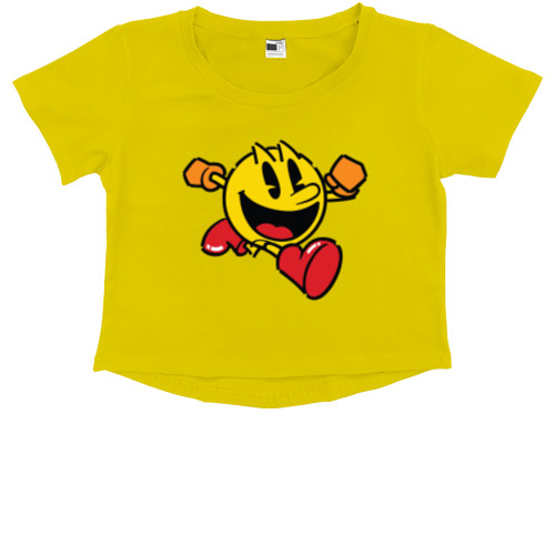 Kids' Premium Cropped T-Shirt - Pac Man - Mfest