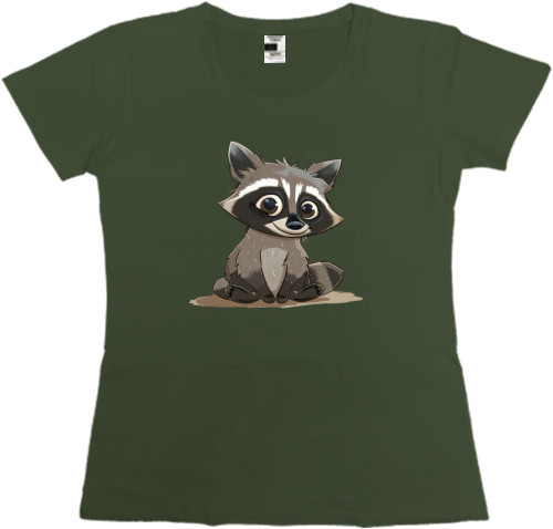 Women's Premium T-Shirt - Cute raccoon - Mfest