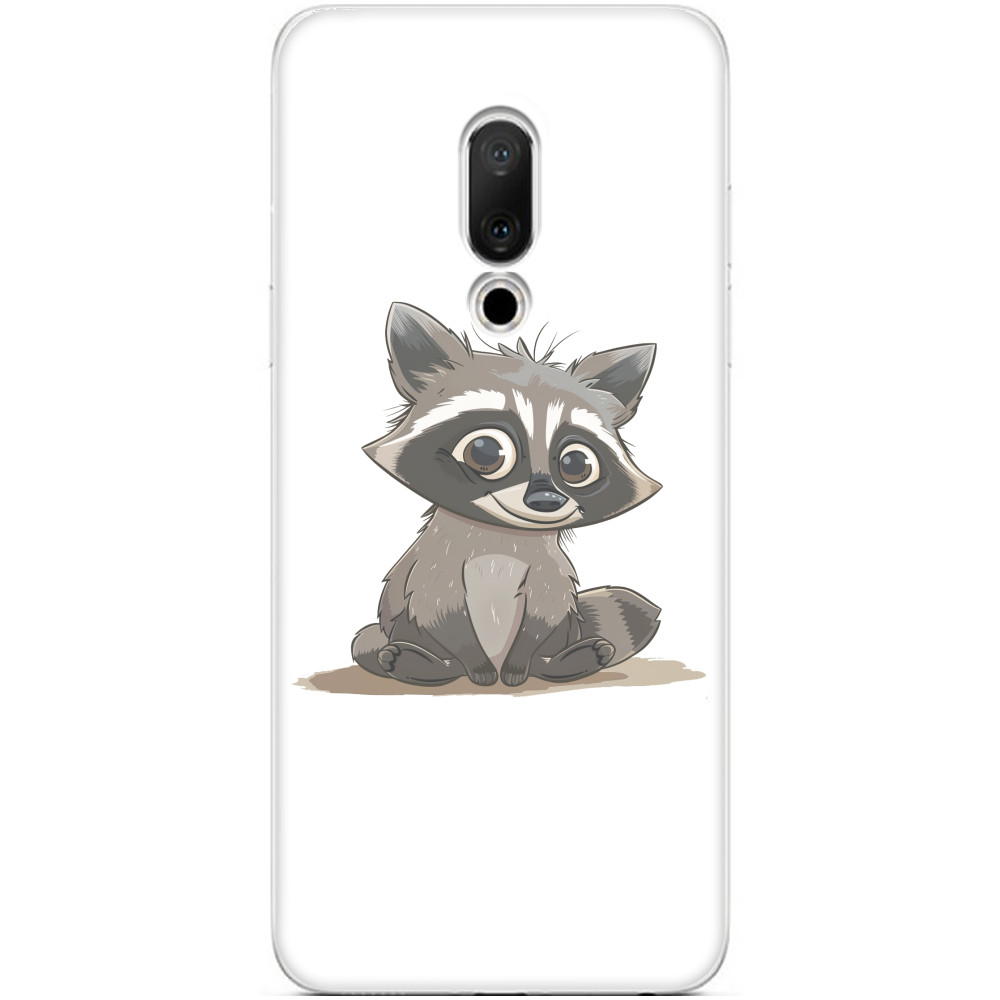 Чехол Meizu - Cute raccoon - Mfest