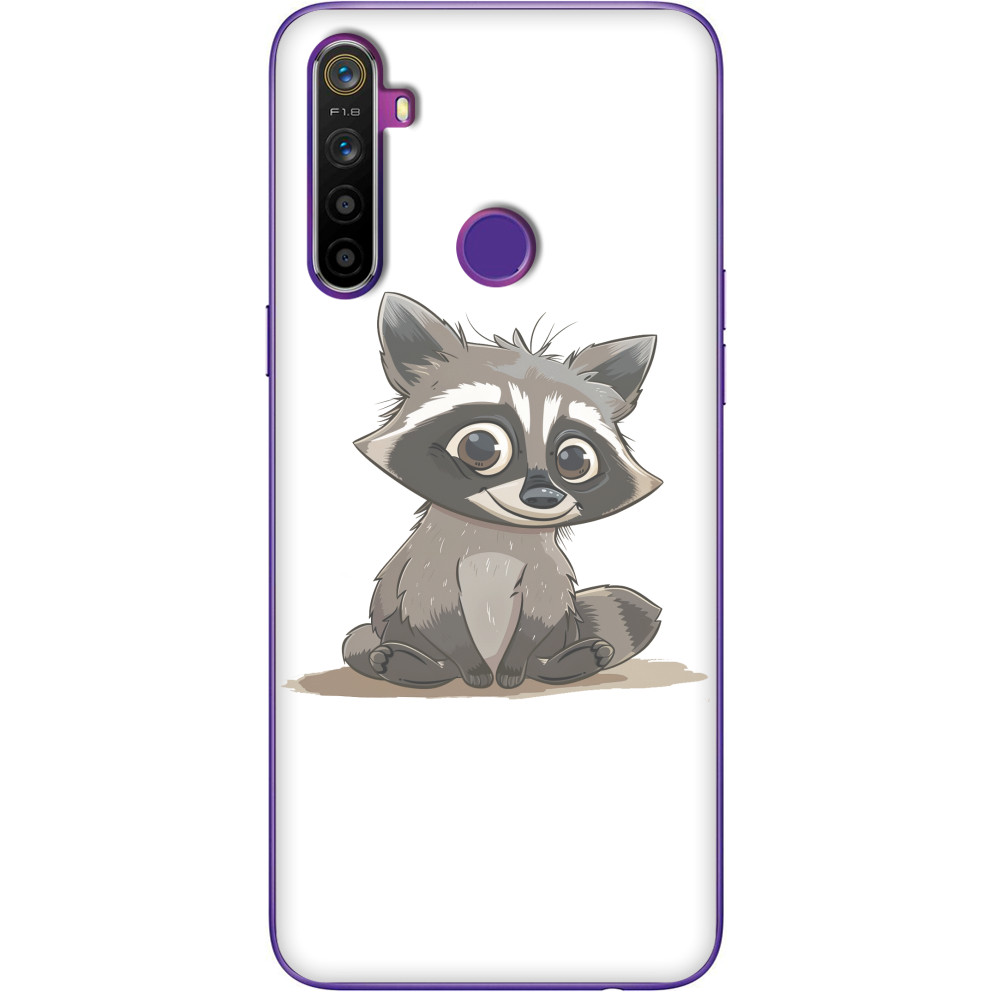 Чехол Realme - Cute raccoon - Mfest