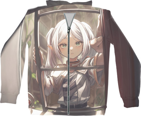 Unisex Zip-through Hoodie 3D - Frieren by YuutaDatma - Mfest