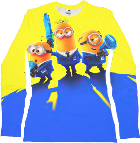 Women's Longsleeve Shirt 3D - Minions - Mfest