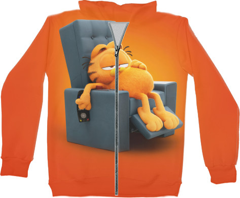 Unisex Zip-through Hoodie 3D - Garfield - Mfest