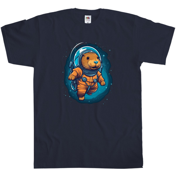 Men's T-Shirt Fruit of the loom - Capybara in space - Mfest