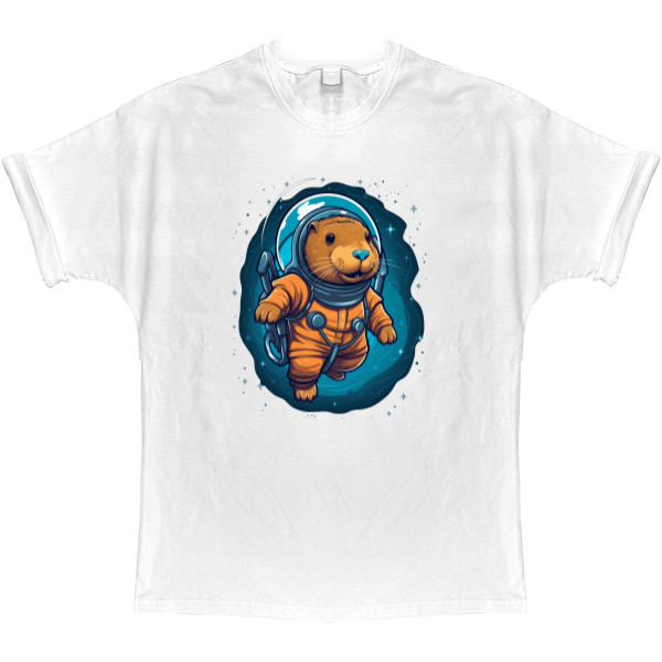 T-shirt Oversize - Capybara in space - Mfest