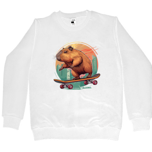 Capybara on a skateboard