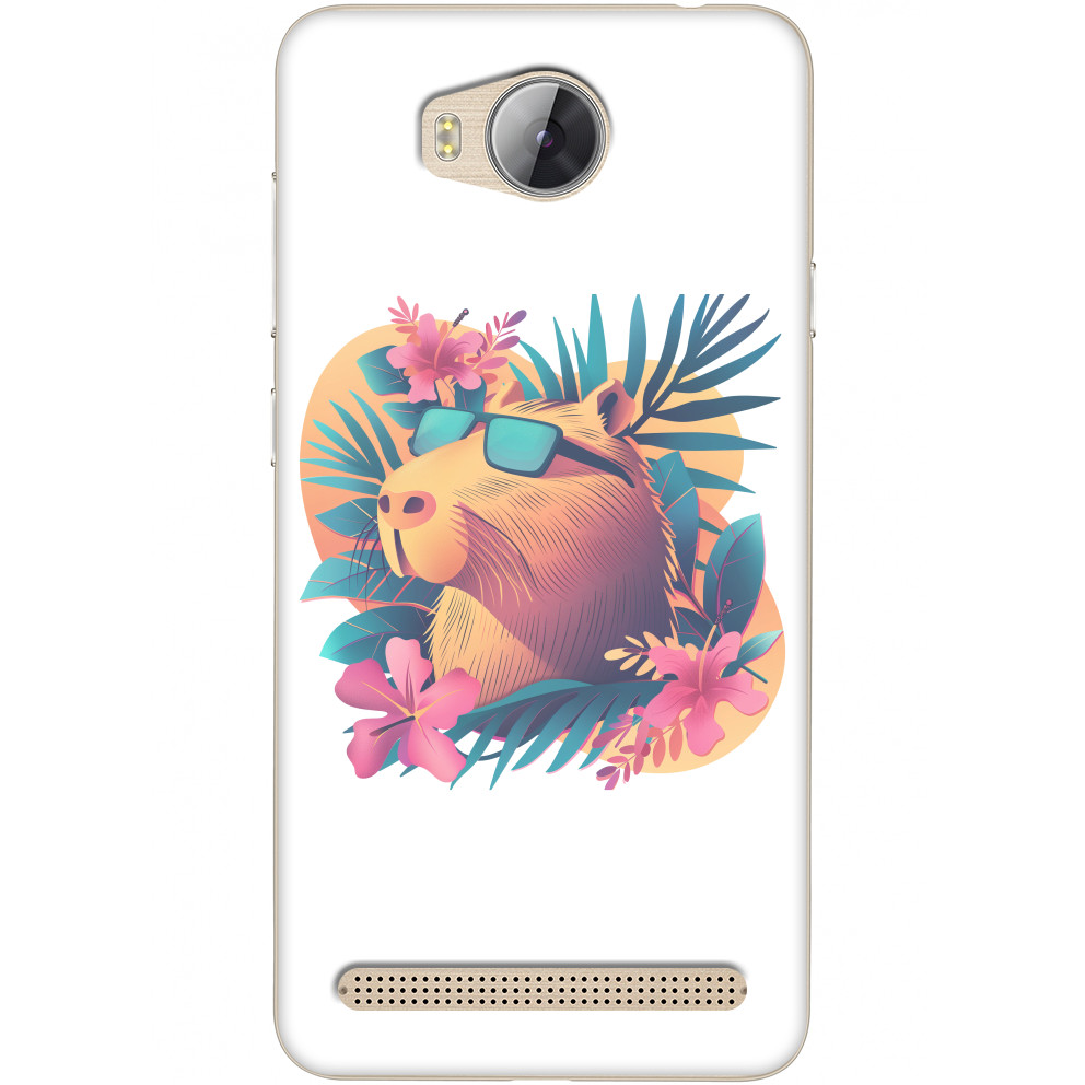 Чехол Huawei - Capybara with flowers - Mfest