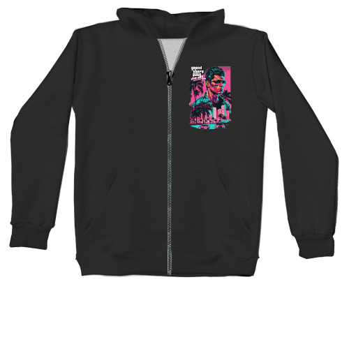 Unisex Zip-through Hoodie - GTA Vice City - Mfest