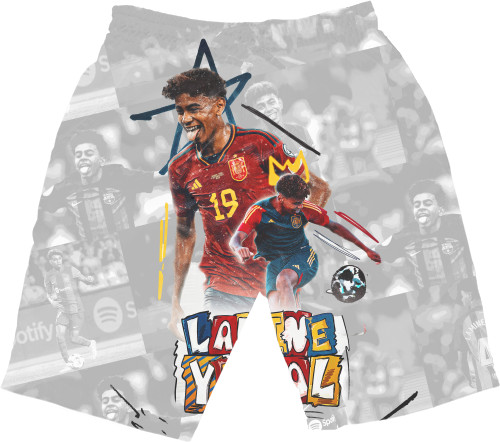 Men's Shorts 3D - Lamine Yamal  19 - Mfest