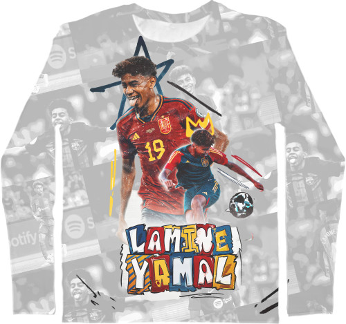 Men's Longsleeve Shirt 3D - Lamine Yamal  19 - Mfest