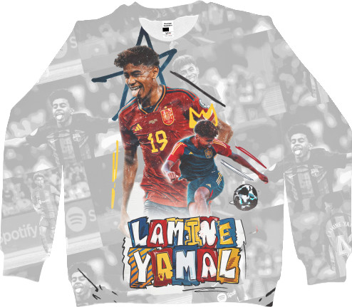 Women's Sweatshirt 3D - Lamine Yamal  19 - Mfest