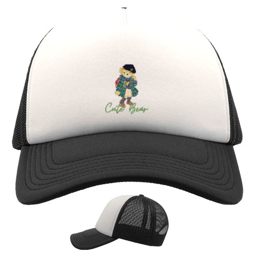 Kids' Trucker Cap - Cute Bear, Милый и стильный мишка. - Mfest