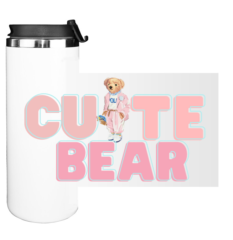 Cute Bear, Стильний напис зі стильним ведмедиком! 